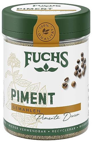 Fuchs Gewürze - Piment gemahlen - zum Würzen von Rotkohl, Suppen oder für Lebkuchen-Gewürzmischungen - natürliche Zutaten - 50 g in wiederverwendbarer, recyclebarer Dose von Fuchs