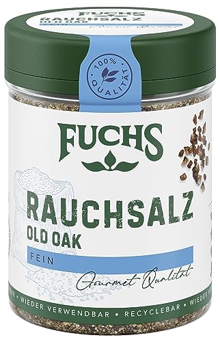 Fuchs Gewürze - Rauchsalz "Old Oak" - über Eichenholz geräuchert, rauchiger Geschmack für Grillfleisch oder Fisch - natürliche Zutaten - 100 g in wiederverwendbarer, recyclebarer Dose Fuchs Gewürze - Rauchsalz "Old Oak" - über Eichenholz geräuchert, rauchiger Geschmack für Grillfleisch oder Fisch - natürliche Zutaten - 100 g in wiederverwendbarer, recyclebarer Dose von Fuchs