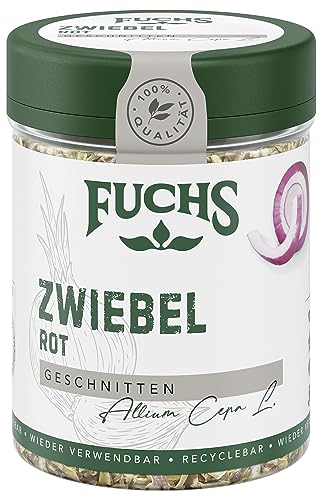 Fuchs Gewürze - Zwiebel rot geschnitten - Gewürz für Pürees, Salate oder Brotaufstriche - natürliche Zutaten - 40 g in wiederverwendbarer, recyclebarer Dose von Fuchs