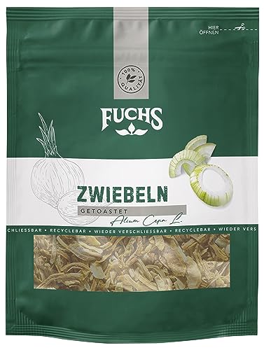 Fuchs Gewürze - Zwiebeln getoastet im wiederverschließbaren, recyclebaren Beutel - aus natürlichen Zutaten - 35 g von Fuchs