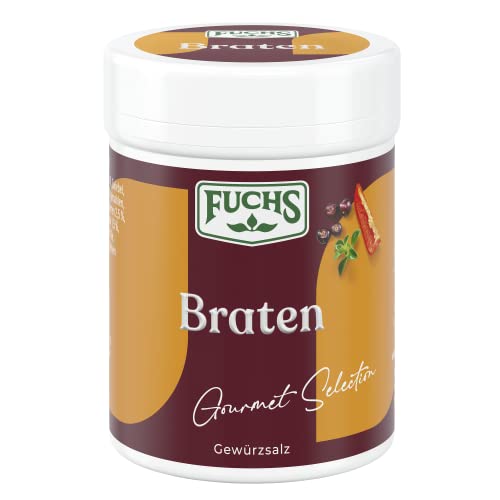 Fuchs Gourmet Selection Klassisch/Heimisch – Braten Gewürzsalz, nachfüllbares Braten Gewürzsalz, Salz zum Würzen von Braten, Saucen und Co, Vegan, 85g Fuchs Gourmet Selection Klassisch/Heimisch – Braten Gewürzsalz, nachfüllbares Braten Gewürzsalz, Salz zum Würzen von Braten, Saucen und Co, Vegan, 85g von Fuchs