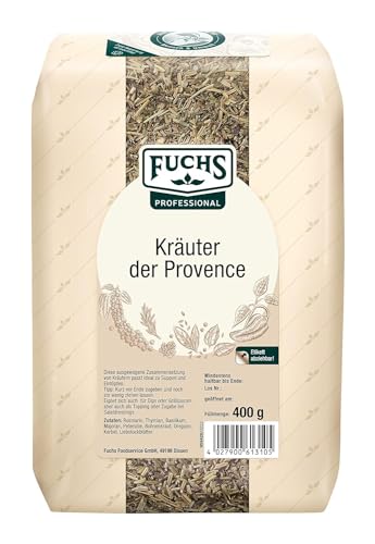 Fuchs Professional - Kräuter der Provence | Kräuterkomposition zum Würzen von Suppen und Eintöpfen | Profi-Qualität für Großverbraucher und Gastronomie | 400 g im recyclebaren Beutel von Fuchs