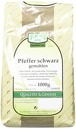 Fuchs Pfeffer schwarz gemahlen, 2er Pack (2 x 1 kg) von Fuchs