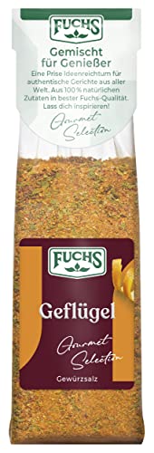 Fuchs Gourmet Selection Klassisch/Heimisch – Geflügel Gewürzsalz, Nachfüllbeutel, Salz zum Würzen von leichten Geflügelgerichten & Co, vegan, 80 g von Fuchs