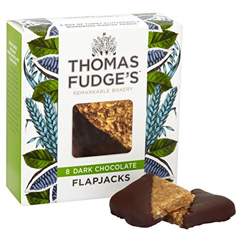 Fudges - 8 Flapjacks Half-Dipped in Dark Belgian Chocolate - 150g von Fudges