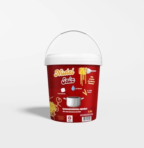 Fuduu.de - Nudelsalz, Speisesalztabletten für perfekt gesalzene Nudeln | Einfach dosiert – 1 Tablette für 1,5L Wasser | Perfekter Pasta-Geschmack ohne Abmessen! I 5kg Eimer Fuduu.de - Nudelsalz, Speisesalztabletten für perfekt gesalzene Nudeln | Einfach dosiert – 1 Tablette für 1,5L Wasser | Perfekter Pasta-Geschmack ohne Abmessen! I 5kg Eimer von Fuduu.de