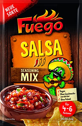 Fuego - Salsa Seasoning Mix | Würzmischung für scharfe mexikanische Tomaten-Sauce | Für 4-6 Portionen | Vegan, ohne Geschmacksverstärker | 30 g im Beutel von Fuego