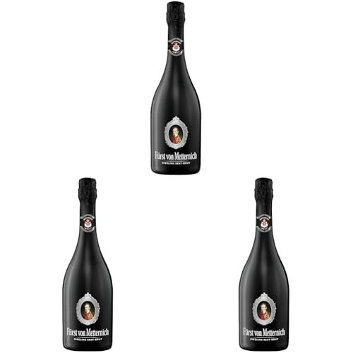 Fürst von Metternich Riesling Sekt Brut (1 x 0,75 l) (Packung mit 3) von Fürst von Metternich