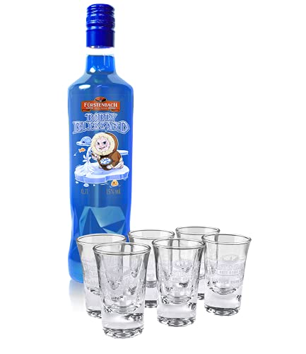 Fürstenbach 1 x Bobby Blizzard Minzlikör 0,7l + Schnapsgläser 6er Pack Fürstenbach 1 x Bobby Blizzard Minzlikör 0,7l + Schnapsgläser 6er Pack von Fürstenbach
