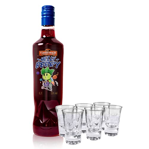 Fürstenbach 1 x Helly Berry Fruchtlikör 0,7l + Schnapsgläser 6er Pack Fürstenbach 1 x Helly Berry Fruchtlikör 0,7l + Schnapsgläser 6er Pack von Fürstenbach