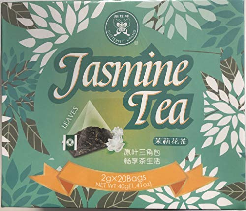 Schmetterlings-Jasmin-Teeblätter, 2 g, Pyramidenbeutel, 40 g von Fujian
