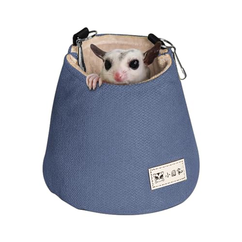 Sugar Glider Beutel - Meerschweinchen-Hängekorb, Warmes Bett - Sugar Glider Pouch Hängebett, Herausnehmbare Nistmatte Für Kleintiere Für Hamster, Syrischer Hamstersack, Hängebett von Fukamou