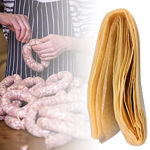 Kunstdarm Hüllen für Rohwurst, 8m x 50mm essbare frische Collagen-Wurst-Gehäuse für die Herstellung von Braten Wurst getrocknete Wurst Hot Dog von Fulenyi