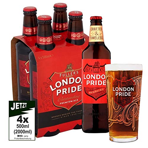 Fuller's London Pride Premium Ale Bottle 4x 500ml 4,7% Vol. - weltweit ausgezeichnetes Premium-Bier von Fuller's London Pride