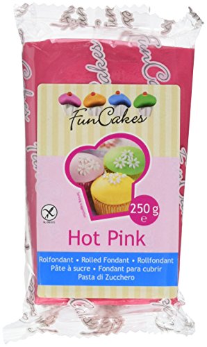 FunCakes Fondant, hot pink, 1er Pack (1 x 250 g) von FunCakes