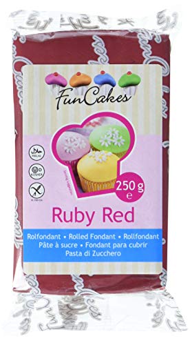 FunCakes Fondant -Ruby rot, 250 g von FunCakes