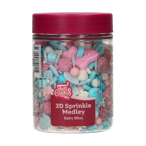 FunCakes 3D Sprinkle Medley Baby Bliss: Zuckerstreusel, Guter Geschmack, gut zum Dekorieren von Kuchen, Torten und Cakes, Sprinkle Mix - 70g FunCakes 3D Sprinkle Medley Baby Bliss: Zuckerstreusel, Guter Geschmack, gut zum Dekorieren von Kuchen, Torten und Cakes, Sprinkle Mix - 70g von FunCakes