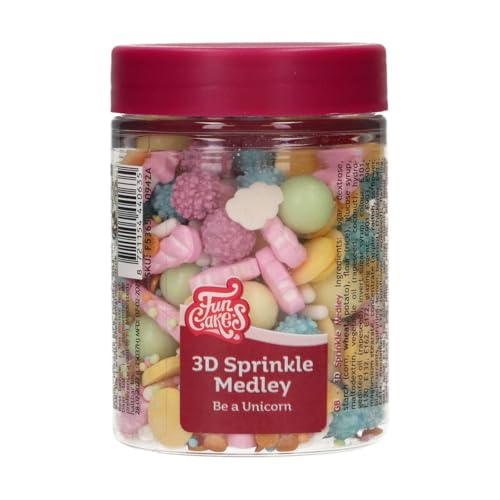 FunCakes 3D Sprinkle Medley Be a Unicorn: Zuckerstreusel, Guter Geschmack, gut zum Dekorieren von Kuchen, Torten und Cakes, Sprinkle Mix - 70g FunCakes 3D Sprinkle Medley Be a Unicorn: Zuckerstreusel, Guter Geschmack, gut zum Dekorieren von Kuchen, Torten und Cakes, Sprinkle Mix - 70g von FunCakes