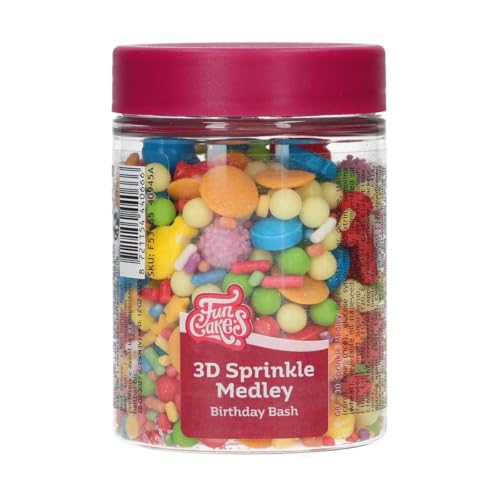 FunCakes 3D Sprinkle Medley Birthday Bash: Zuckerstreusel, Guter Geschmack, gut zum Dekorieren von Kuchen, Torten und Cakes, Sprinkle Mix - 70g FunCakes 3D Sprinkle Medley Birthday Bash: Zuckerstreusel, Guter Geschmack, gut zum Dekorieren von Kuchen, Torten und Cakes, Sprinkle Mix - 70g von FunCakes