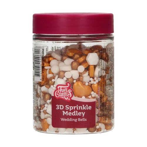 FunCakes 3D Sprinkle Medley Wedding Bells: Zuckerstreusel, Guter Geschmack, gut zum Dekorieren von Kuchen, Torten und Cakes, Sprinkle Mix - 70g FunCakes 3D Sprinkle Medley Wedding Bells: Zuckerstreusel, Guter Geschmack, gut zum Dekorieren von Kuchen, Torten und Cakes, Sprinkle Mix - 70g von FunCakes