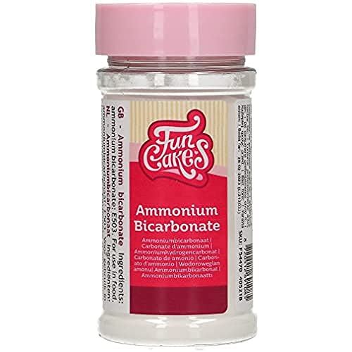FunCakes Ammoniumhydrogencarbonat: Backammoniak, Hartshorn-Salz, Backmittel. 80 g von FunCakes