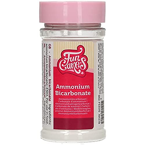 FunCakes Ammoniumhydrogencarbonat: Backammoniak, Hartshorn-Salz, Backmittel. 80 g von FunCakes