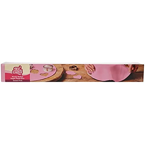 FunCakes Ausgerollte Rollfondant Disc Sweet Pink: Köstliches Vanille-Aroma, bereits gerollt, einfach zu verwenden, perfekt für die Kuchendekoration, 430 g von FunCakes