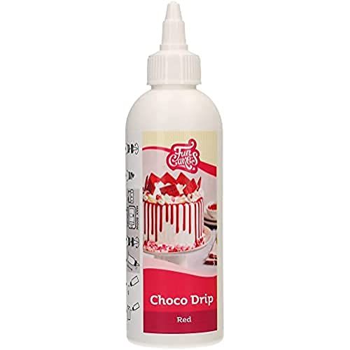 FunCakes Choco Drip Rot: Köstlicher Geschmack, Einfach zu Verwenden, Perfekt für Tropfkuchen, Drip Geschmack nach Schokolade. Wiederverschließbare Packung 180 g. FunCakes Choco Drip Rot: Köstlicher Geschmack, Einfach zu Verwenden, Perfekt für Tropfkuchen, Drip Geschmack nach Schokolade. Wiederverschließbare Packung 180 g. von FunCakes