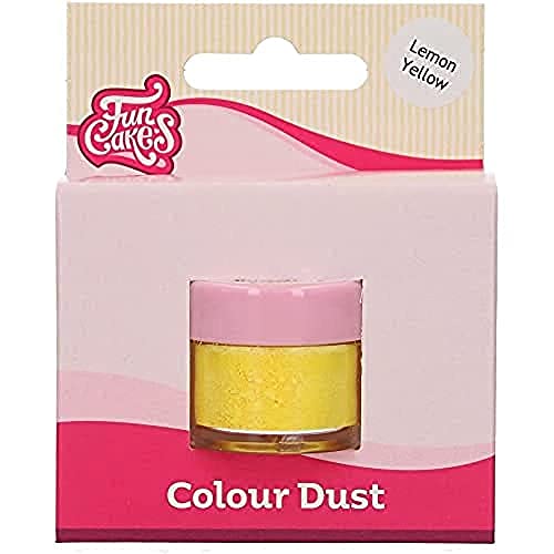 FunCakes Color Dust Lemon Yellow: Farbpulver für Lebensmittel, zur Kuchendekoration, Halal-zertifiziert von FunCakes