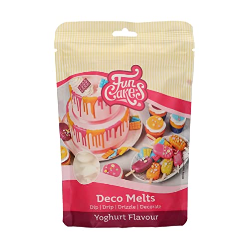 FunCakes Deco Melts Joghurtgeschmack - Dip, Drip, Dekorieren! In der Mikrowelle schmelzen und in jede Form gießen. Machen Sie Süßigkeiten, dekorieren Sie Kuchen, Kekse und Cupcakes! AZO frei. 250 g von FunCakes