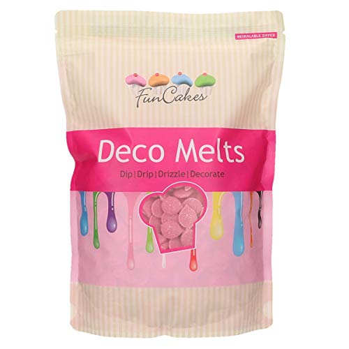 FunCakes Deco Melts Rosa: Köstlicher Geschmack, Leicht zu Schmelzen, Perfekt für Tropfkuchen, Lutscher und Pralinen. Wiederverschließbare Packung, 1 kg, FC43075 FunCakes Deco Melts Rosa: Köstlicher Geschmack, Leicht zu Schmelzen, Perfekt für Tropfkuchen, Lutscher und Pralinen. Wiederverschließbare Packung, 1 kg, FC43075 von FunCakes