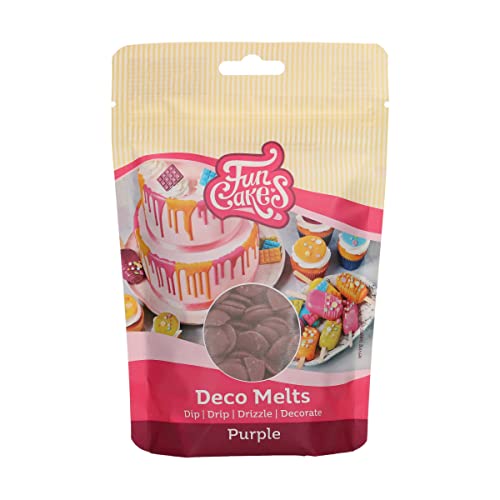 FunCakes Deco Melts Lila - Tauchen, drippen, dippen und dekorieren! In der Mikrowelle schmelzen und in jede Form gießen, 250 g von FunCakes