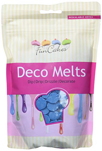 FunCakes Deko Melts, blau, 2er Pack (2 x 250 g) von FunCakes