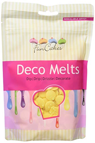 FunCakes Deko Melts, gelb, 2er Pack (2 x 250 g) von FunCakes