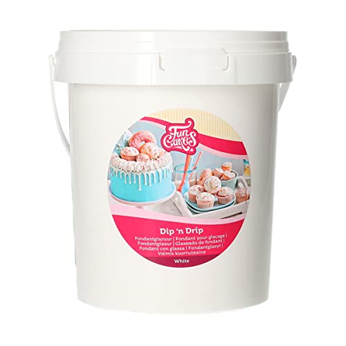 FunCakes Dip 'n Drip Weiß: Tropfen für Kuchen, guter Geschmack, perfekt zum Dekorieren von Kuchen, Tropfen für Kuchen, Kuchen Tropfen. 1 kg. FunCakes Dip 'n Drip Weiß: Tropfen für Kuchen, guter Geschmack, perfekt zum Dekorieren von Kuchen, Tropfen für Kuchen, Kuchen Tropfen. 1 kg. von FunCakes