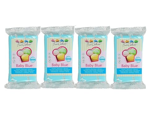 FunCakes Fondant -Baby Blue 4er Pack (4 x 250 g) von FunCakes