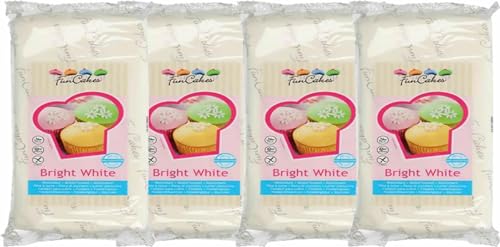 FunCakes Fondant -Bright White 4er Pack (4 x 250 g) von FunCakes