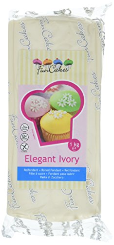 FunCakes Fondant Elegant Ivory: Einfach zu Verwenden, Glatt, Elastisch, Weich und Schmeidig, Perfekt zum Dekorieren von Torten, Halal, Koscher und Glutenfrei. 1 kg, Elfenbein FunCakes Fondant Elegant Ivory: Einfach zu Verwenden, Glatt, Elastisch, Weich und Schmeidig, Perfekt zum Dekorieren von Torten, Halal, Koscher und Glutenfrei. 1 kg, Elfenbein von FunCakes
