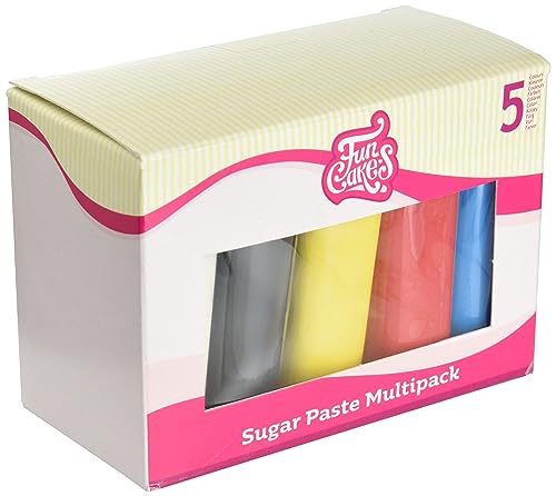 FunCakes Fondant Multipack-Primärfarben: Einfach zu verwenden, glatt, flexibel, weich und biegsam, perfekt zum Dekorieren von Kuchen, halal, koscher und glutenfrei. 5 Farben, 5 x 100 g FunCakes Fondant Multipack-Primärfarben: Einfach zu verwenden, glatt, flexibel, weich und biegsam, perfekt zum Dekorieren von Kuchen, halal, koscher und glutenfrei. 5 Farben, 5 x 100 g von FunCakes