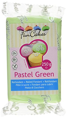 FunCakes Fondant -Pastel grün, 4er Pack (4 x 250 g) von FunCakes