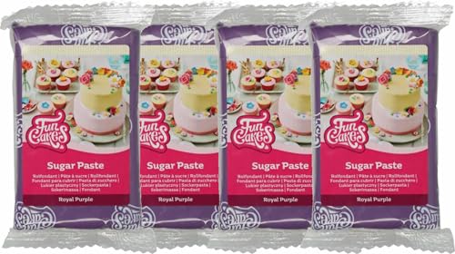 FunCakes Fondant -Royal Purple 4er Pack (4 x 250 g) von FunCakes