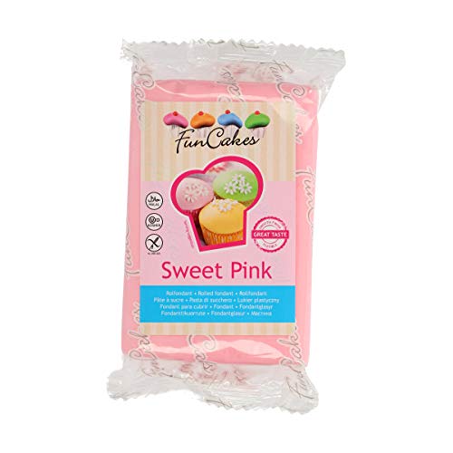 FunCakes Fondant Sweet Pink: Einfach zu Verwenden, Glatt, Elastisch, Weich und Schmeidig, Perfekt zum Dekorieren von Torten, Halal, Koscher und Glutenfrei. 250 g von FunCakes
