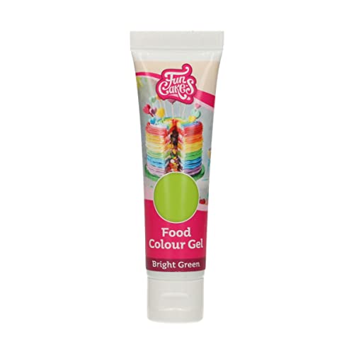 FunCakes Food Colour Gel Bright Green: Hochkonzentrierte Lebensmittelfarbe für Teig, Sahne, Fondant, Marzipan. Einfache Dosierung. Einzelne Tropfen, um lebendige Farben zu erzeugen. Halal. 30 g. von FunCakes