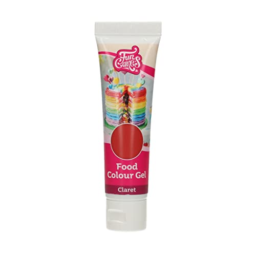 FunCakes Food Colour Gel Claret: Hochkonzentrierte Lebensmittelfarbe für Teig, Sahne, Fondant, Marzipan. Einfache Dosierung. Einzelne Tropfen, um lebendige Farben zu erzeugen. Halal. 30 g. von FunCakes