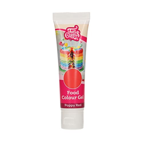 FunCakes Food Colour Gel Poppy Red: Hochkonzentrierte Lebensmittelfarbe für Teig, Sahne, Fondant, Marzipan. Einfache Dosierung. Einzelne Tropfen, um lebendige Farben zu erzeugen. Halal. 30 g. FunCakes Food Colour Gel Poppy Red: Hochkonzentrierte Lebensmittelfarbe für Teig, Sahne, Fondant, Marzipan. Einfache Dosierung. Einzelne Tropfen, um lebendige Farben zu erzeugen. Halal. 30 g. von FunCakes