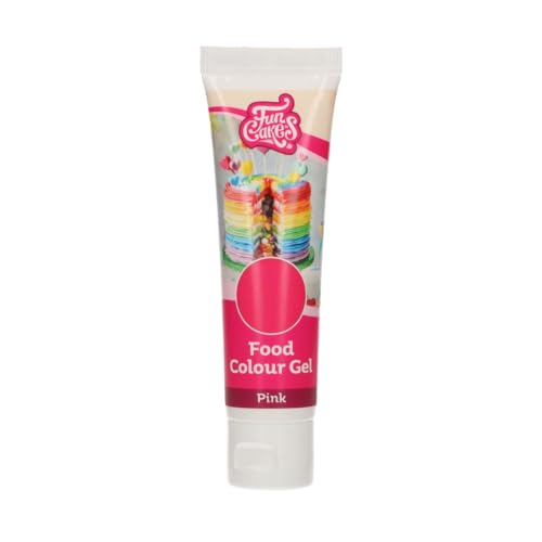 FunCakes Food Colour Gel Rosa: Hochkonzentrierte Lebensmittelfarbe für Teig, Creme, Fondant, Marzipan. Einfache Dosierung. Einzelne Tropfen, um lebendige Farben zu erzeugen. Halal. 30 g. von FunCakes
