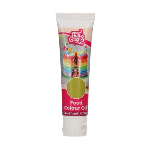 FunCakes Food Colour Gel Savanne Grün: Hochkonzentrierte Lebensmittelfarbe für Teig, Creme, Fondant, Marzipan. Einfache Dosierung. Einzelne Tropfen, um lebendige Farben zu erzeugen. Halal. 30 g. FunCakes Food Colour Gel Savanne Grün: Hochkonzentrierte Lebensmittelfarbe für Teig, Creme, Fondant, Marzipan. Einfache Dosierung. Einzelne Tropfen, um lebendige Farben zu erzeugen. Halal. 30 g. von FunCakes