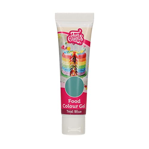 FunCakes Food Colour Gel Teal Blue: Hochkonzentrierte Lebensmittelfarbe für Teig, Sahne, Fondant, Marzipan, Teig. Einfache Dosierung. Einzelne Tropfen, um lebendige Farben zu erzeugen. Halal. 30 g. FunCakes Food Colour Gel Teal Blue: Hochkonzentrierte Lebensmittelfarbe für Teig, Sahne, Fondant, Marzipan, Teig. Einfache Dosierung. Einzelne Tropfen, um lebendige Farben zu erzeugen. Halal. 30 g. von FunCakes
