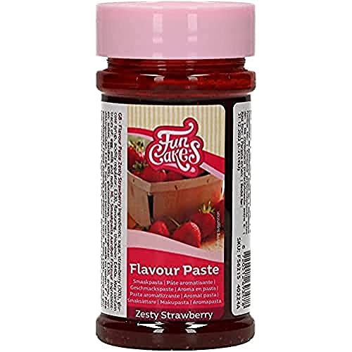 FunCakes Geschmackpaste Frischsaure Erdbeere: Lebensmittelpaste, großartiger Geschmack, perfekt zum Dekorieren von Kuchen, geeignet für Teig und Füllungen. 120 g. von FunCakes