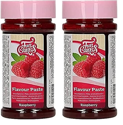FunCakes Geschmackpaste Himbeere: Lebensmittelaroma, großartiger Geschmack, perfekt zum Dekorieren von Kuchen, geeignet für Teig und Füllungen. 120 g. (Packung mit 2) von FunCakes